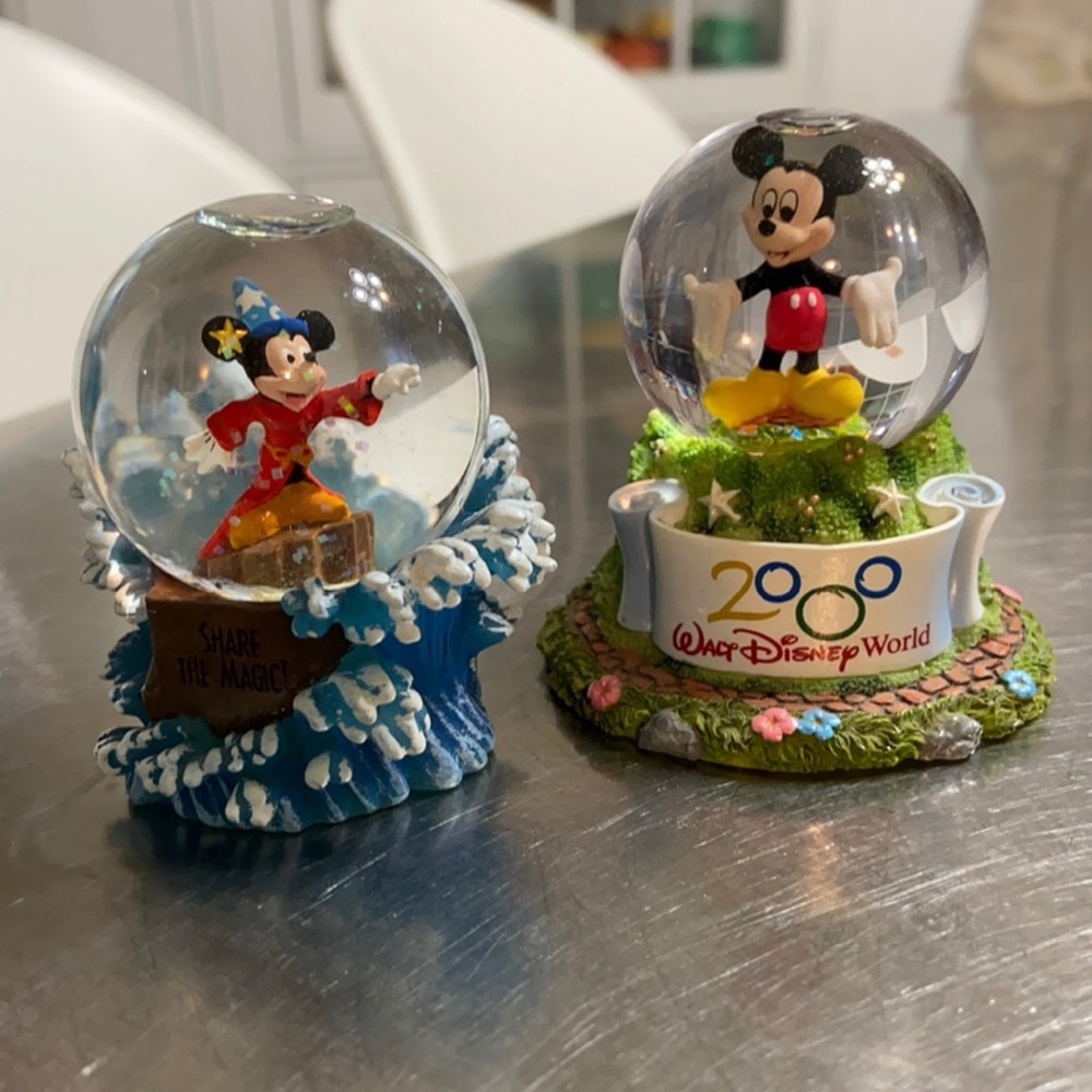 Vintage Mickey Mouse snow globes
